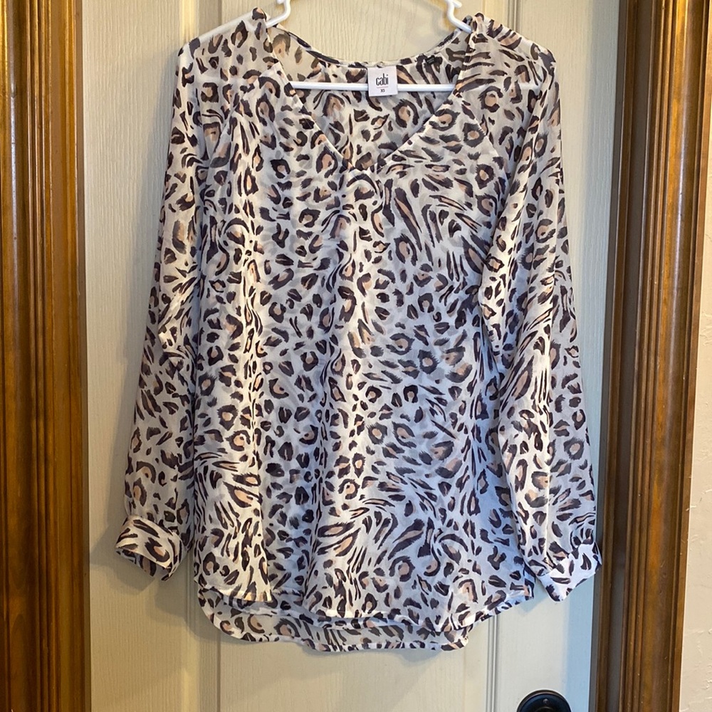 Cabi leopard blouse